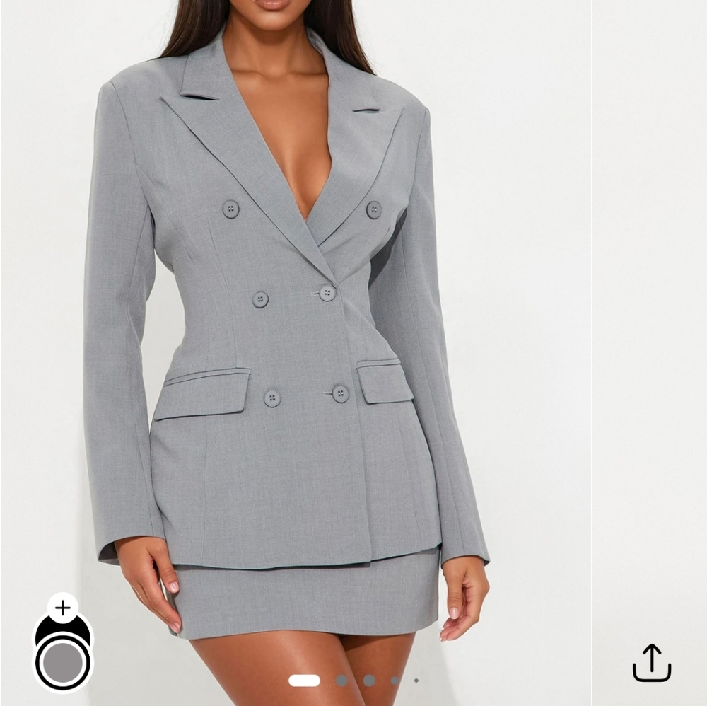 Fashion Nova Gray Blazer